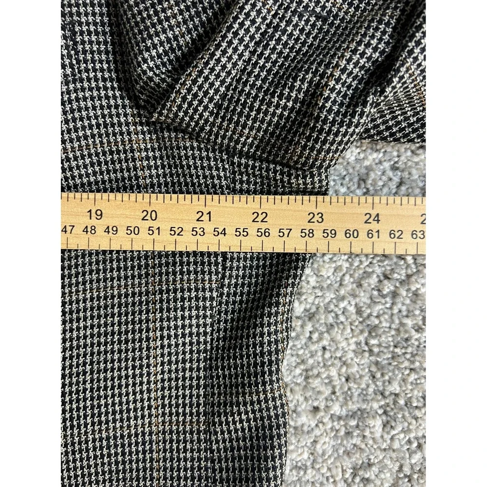 Jos A Bank Mens Grey Houndstooth Two Button Blazer Sport Coat Jacket 44R